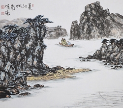  夏江帆影(하강범영)