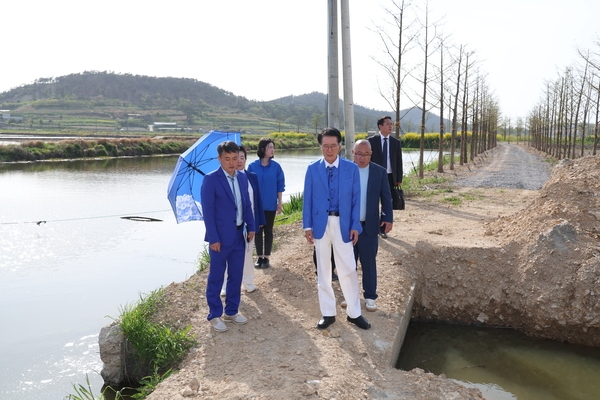 2024.04.19  도초면  낙우송길 조경식재 조성현장 점검 2