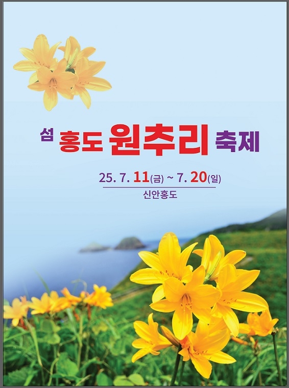 ‘여름과 비와 바람, 노란꽃으로 물들다!’..'섬 홍도에서 열리는 황금빛 여름의 향연' 1